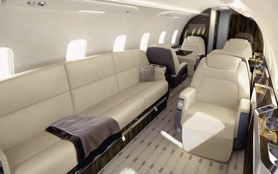 Bombardier Challenger 350 interior cabin